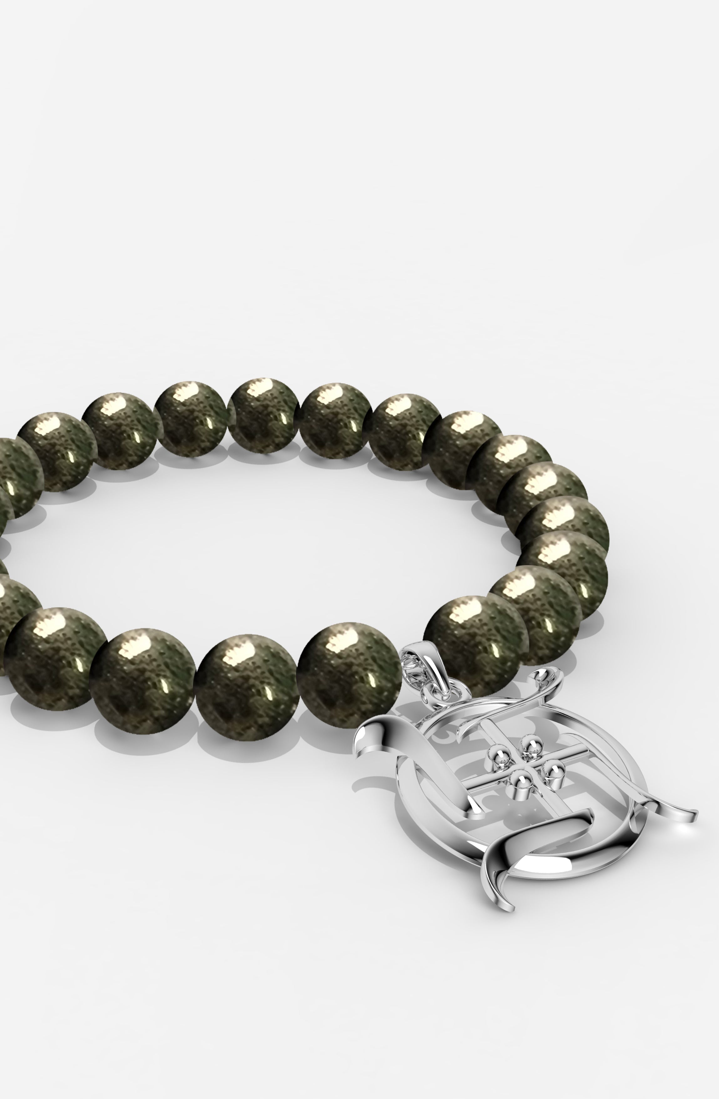 Sterling Silver Divine Swastika  Bracelet For Men