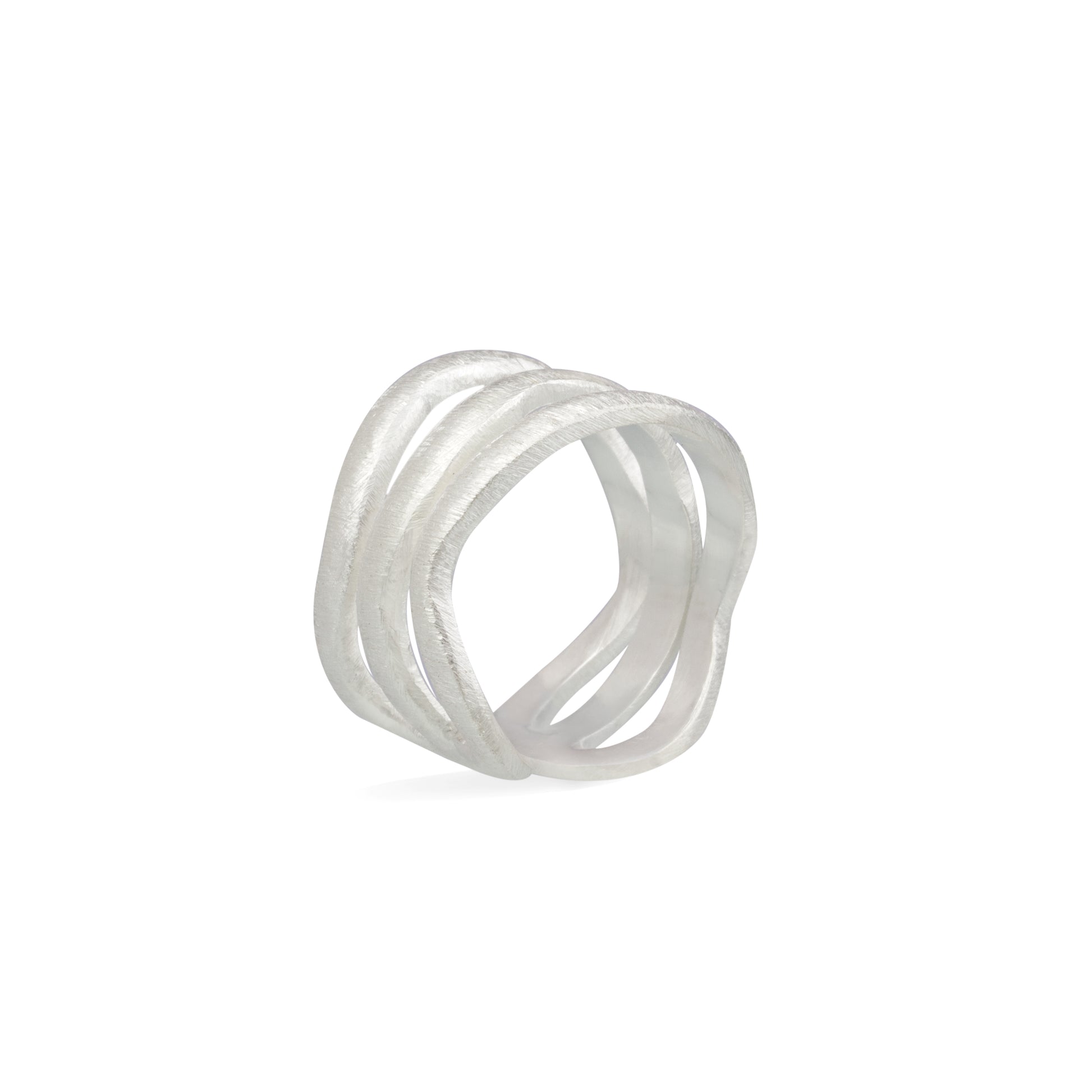 Bling Lab - Silver free size ring.