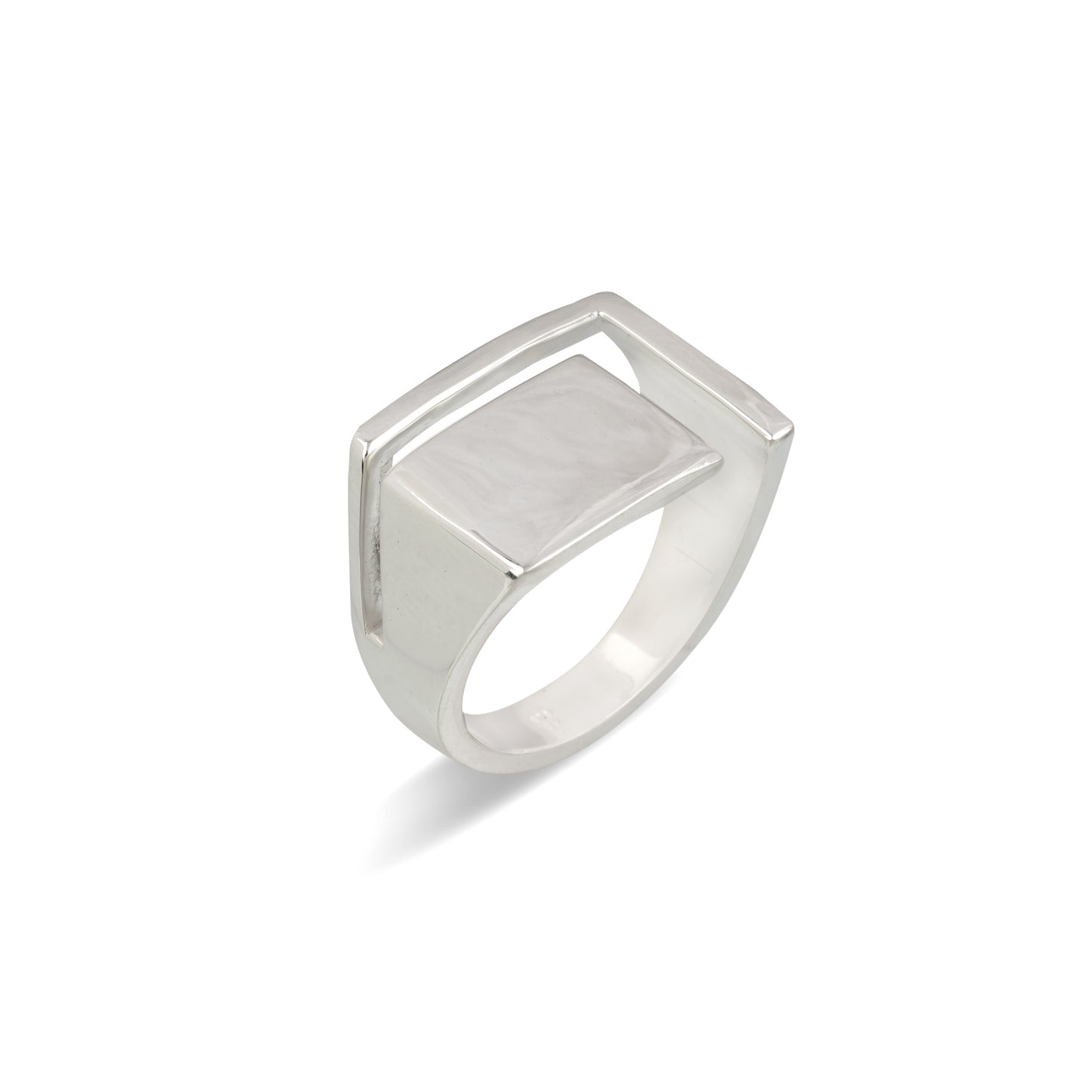 Sparkleens- Silver Rectangle Ring.