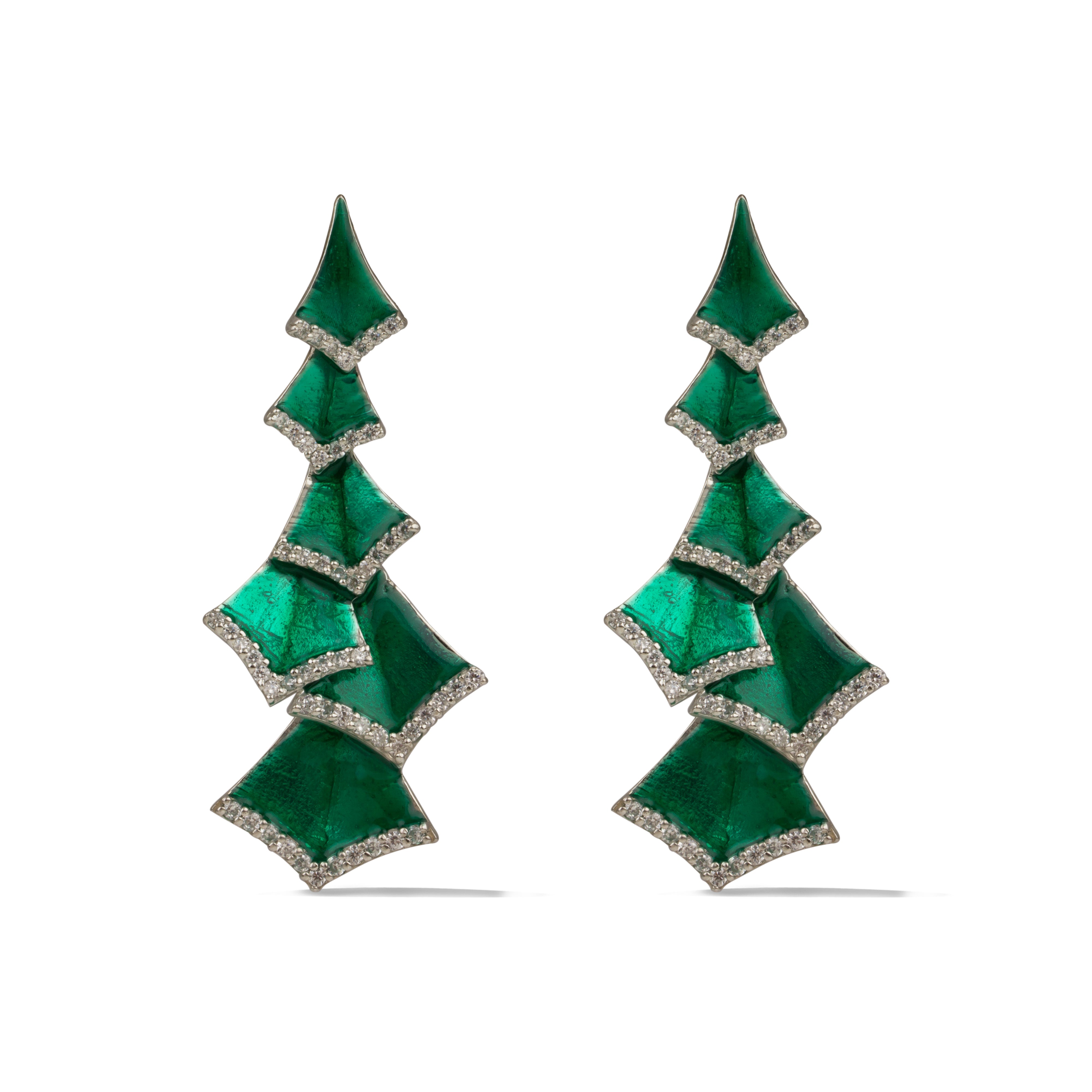 Dynasty-Gin Emerald earrings