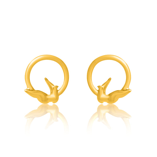 Circle of Freedom Gold Earring