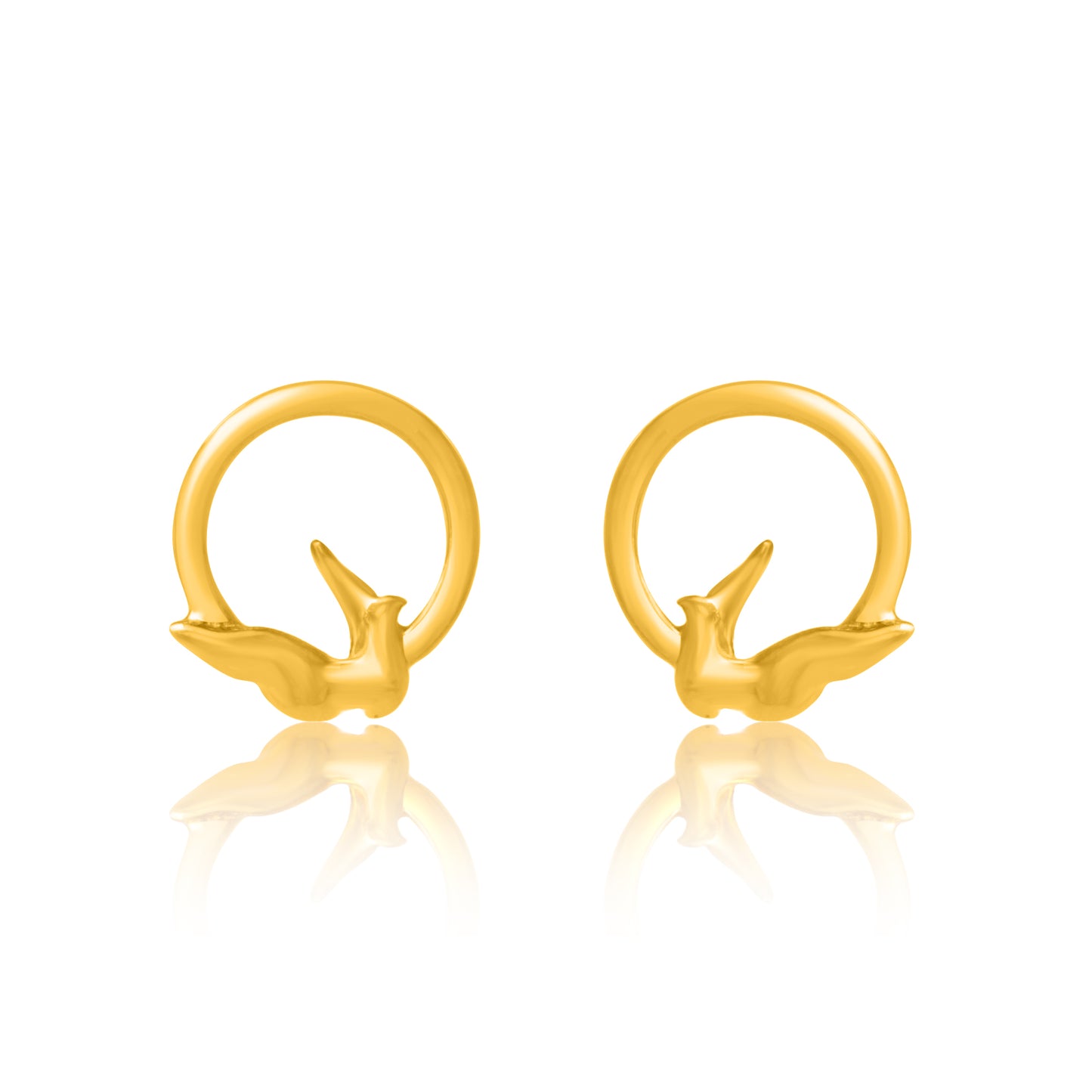 Circle of Freedom Gold Earring