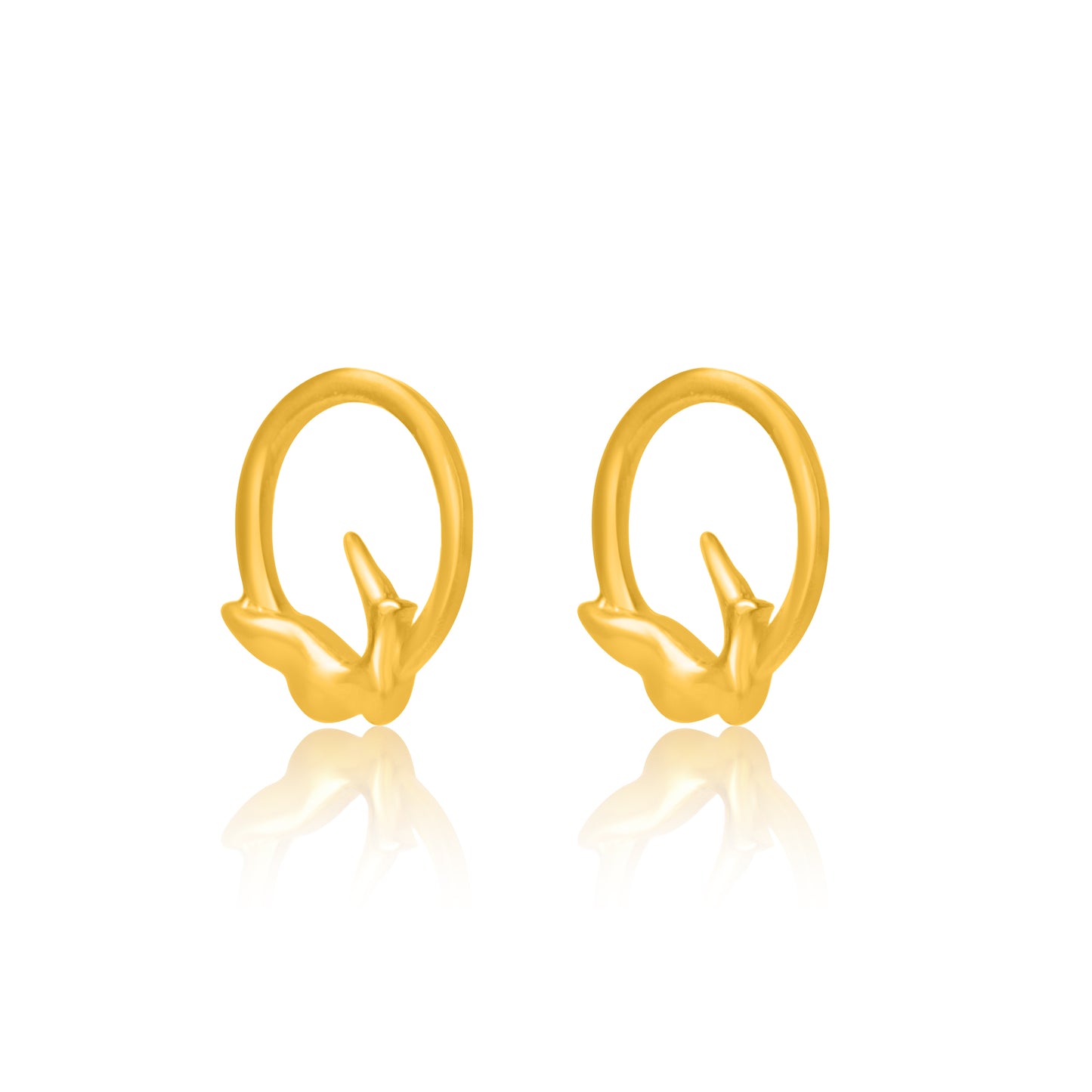 Circle of Freedom Gold Earring