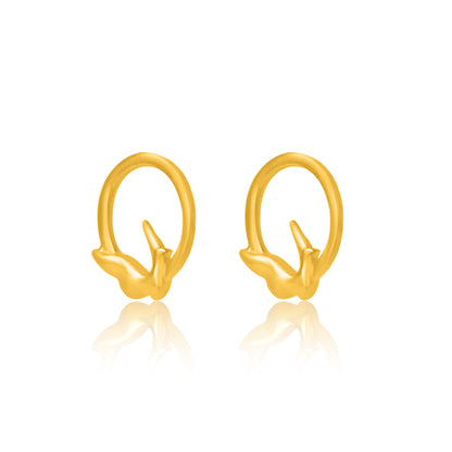 Circle of Freedom Gold Earring
