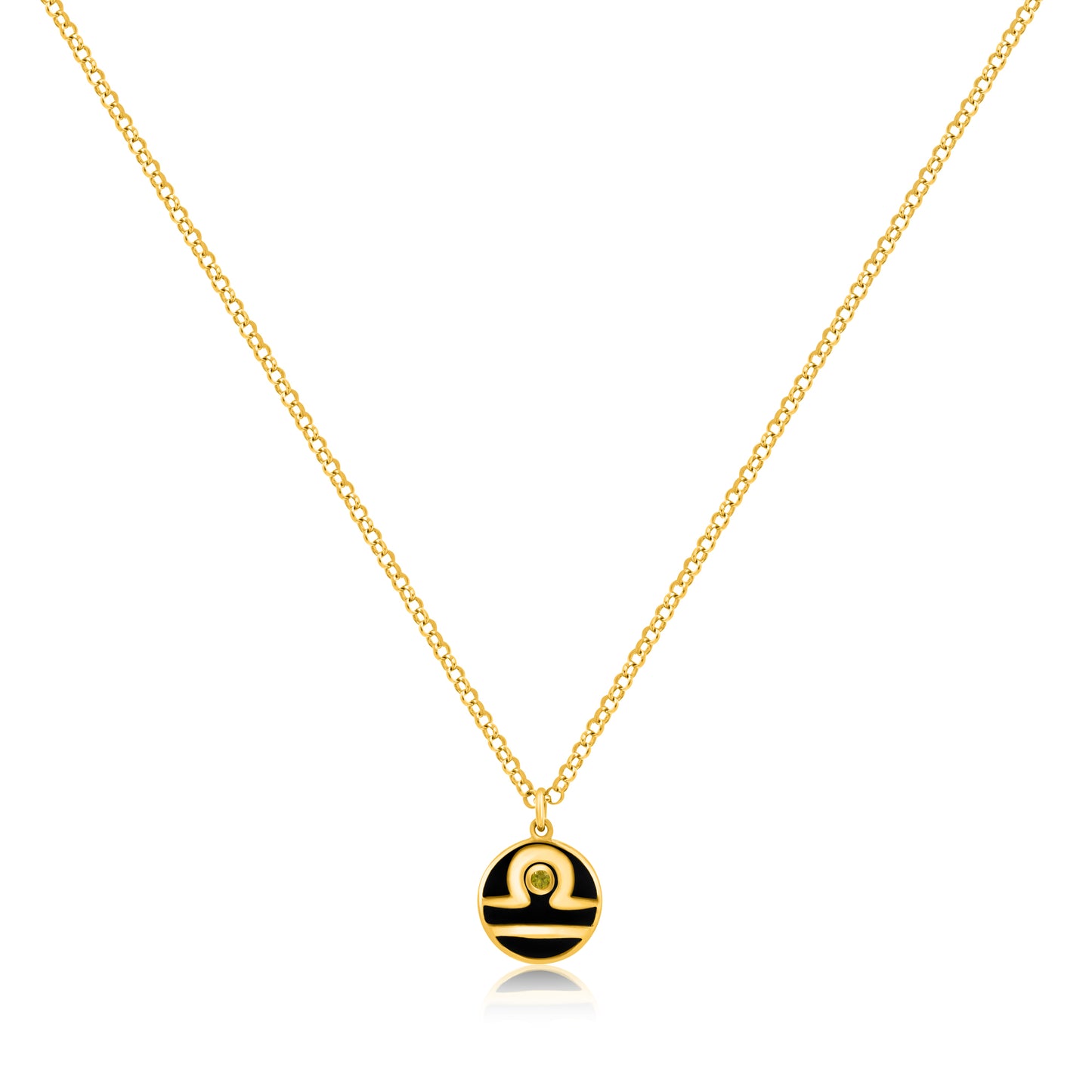 Libra zodiac Necklace (gold-plated silver)