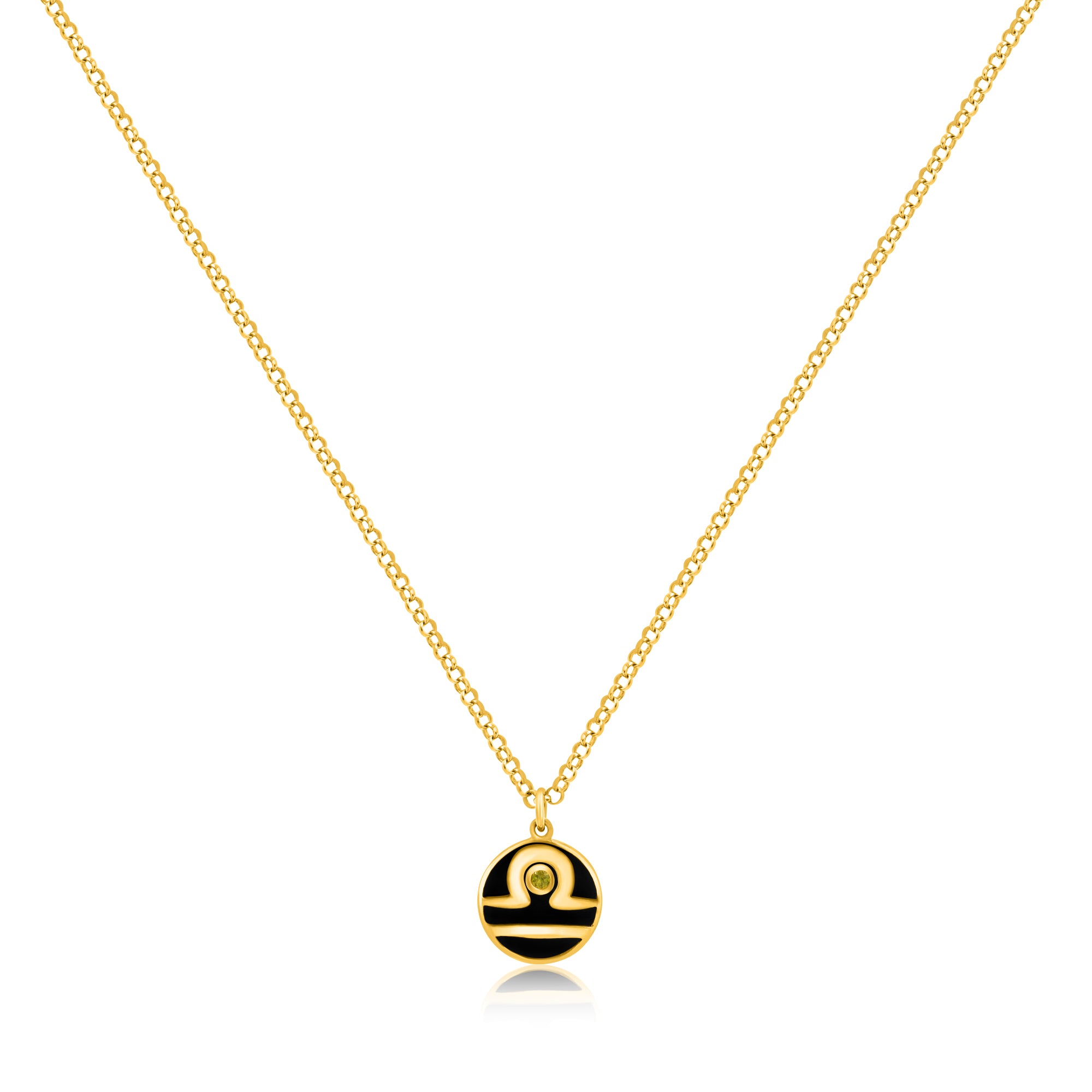 Libra zodiac Necklace gold-plated silver