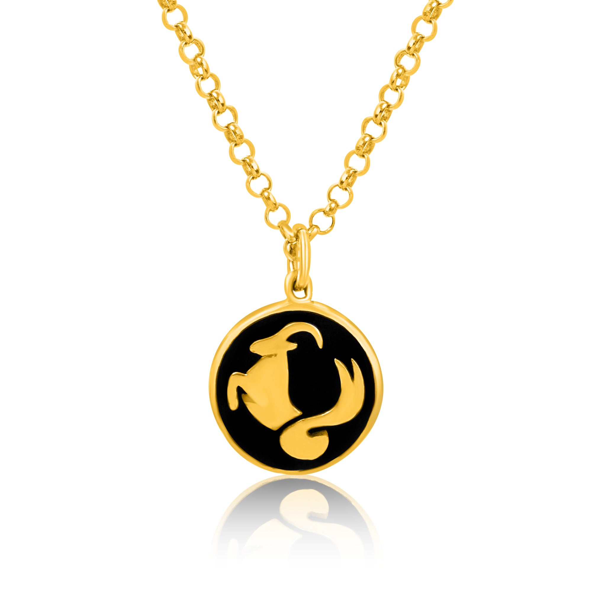 High Polish Solid 14 Karat Yellow Gold Capricorn Zodiac Sign Charm Pen |  Jewelry America