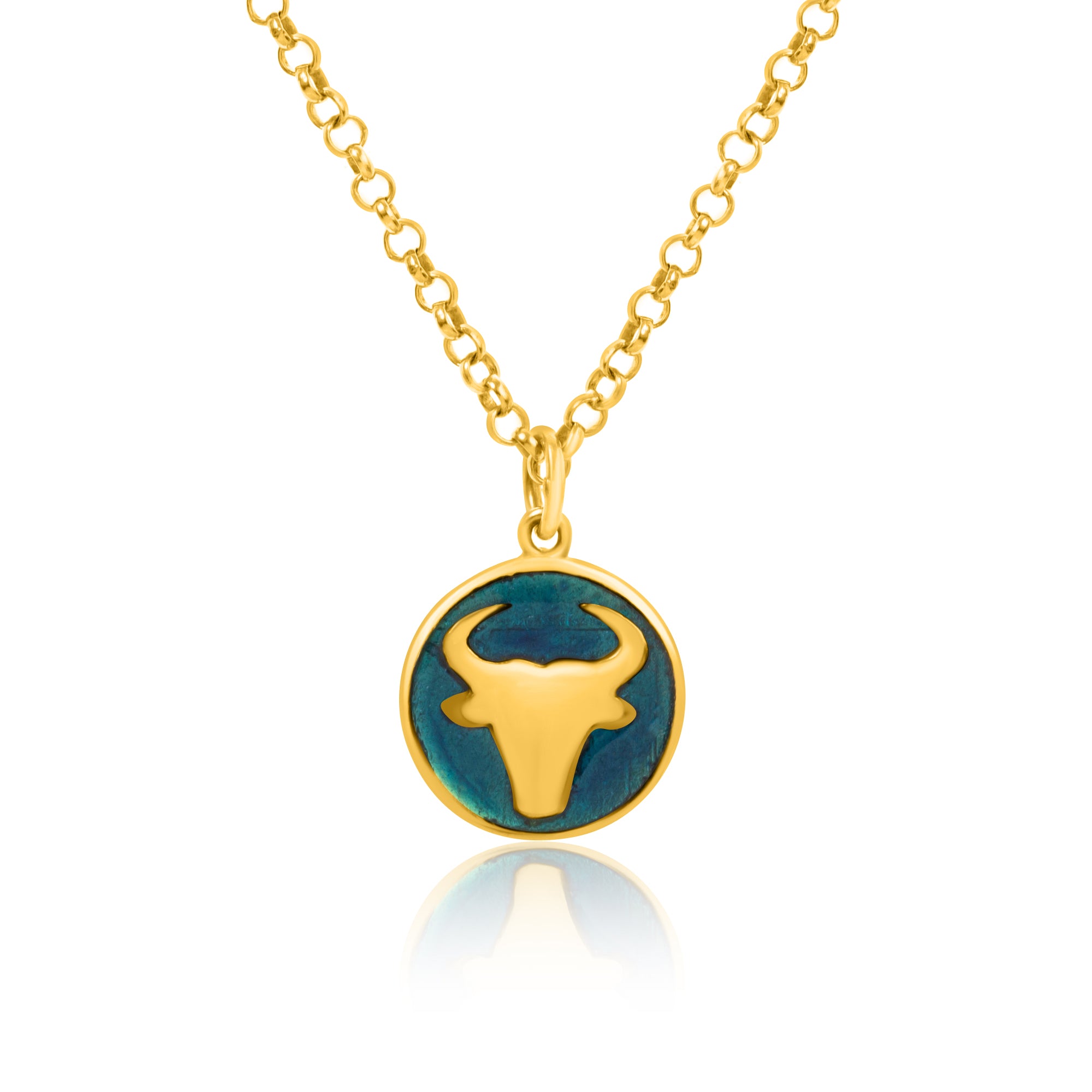 Taurus zodiac Necklace gold-plated silver