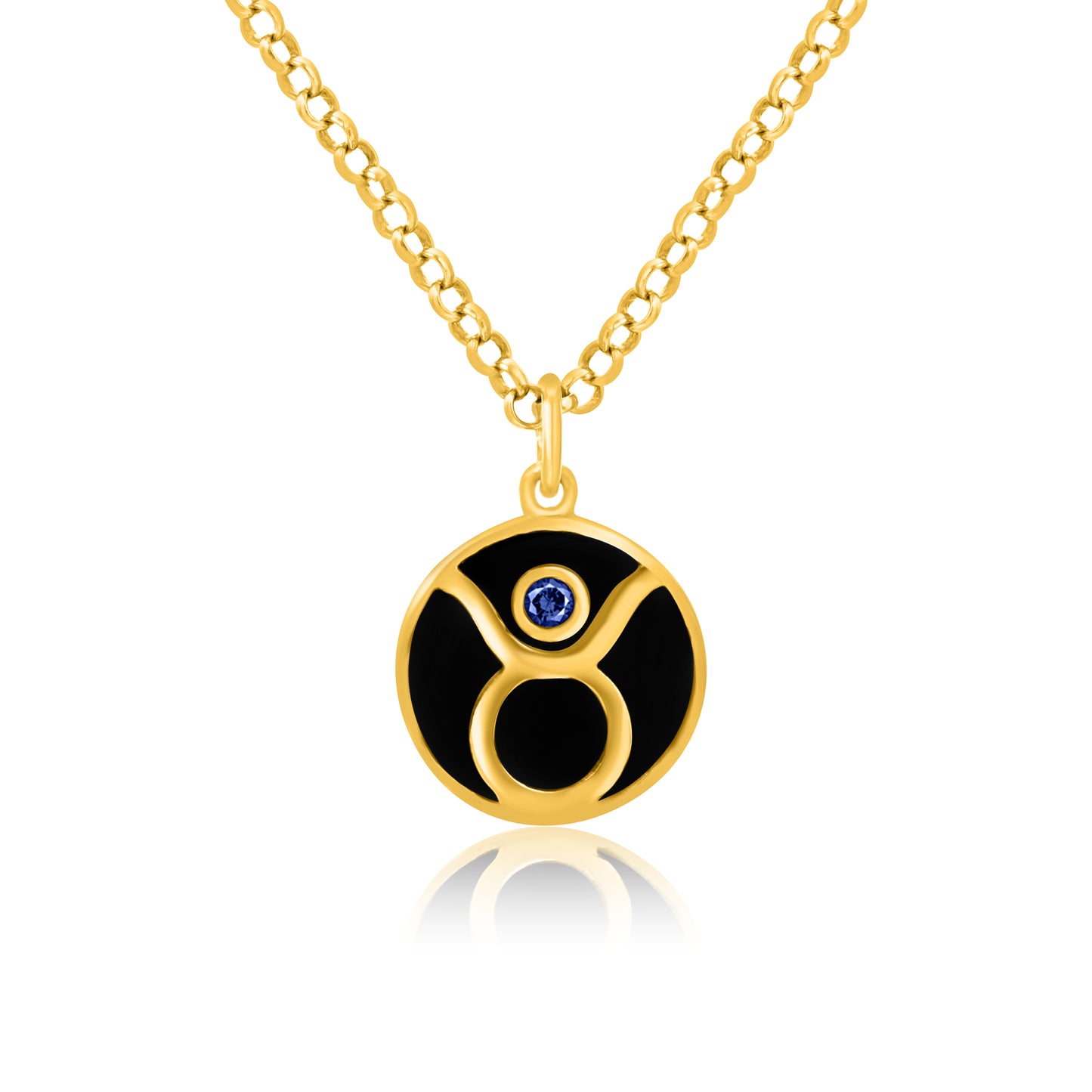 Taurus zodiac Necklace (gold-plated silver)