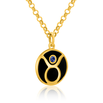 Taurus zodiac Necklace (gold-plated silver)