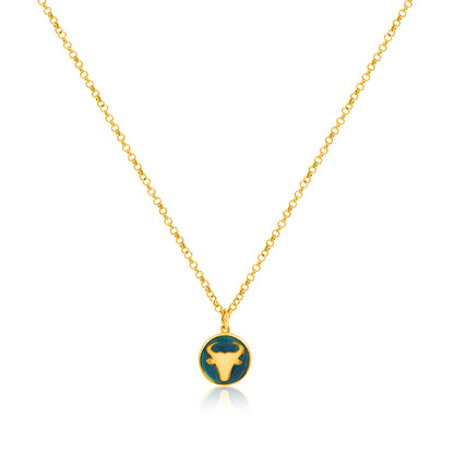 Taurus zodiac Necklace (gold-plated silver)
