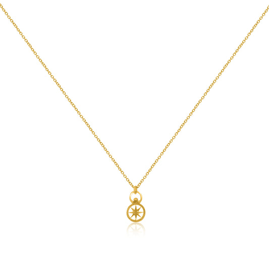 The North Star charm gold plated silver chain