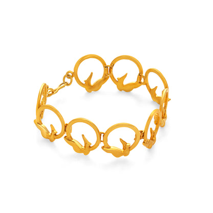 Circle of Freedom Gold Bracelet