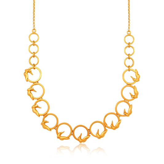Circle of Freedom Gold Necklace