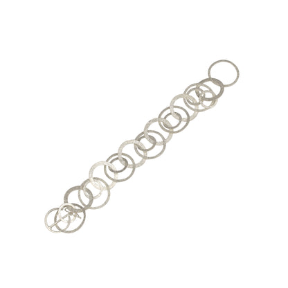 Minimal Silver Round Chain Bracelet.