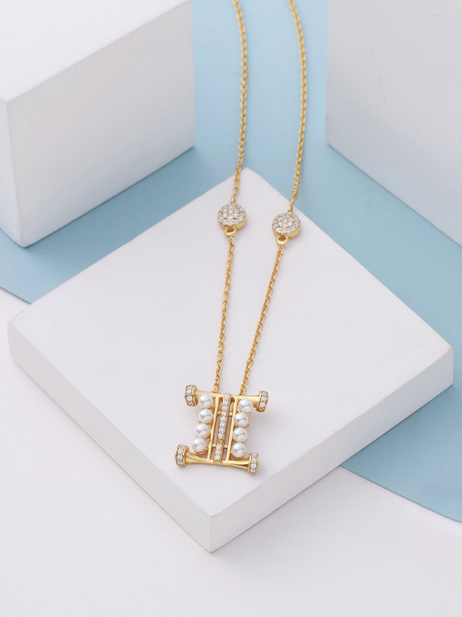 Gleaming Gold Initial Pendant