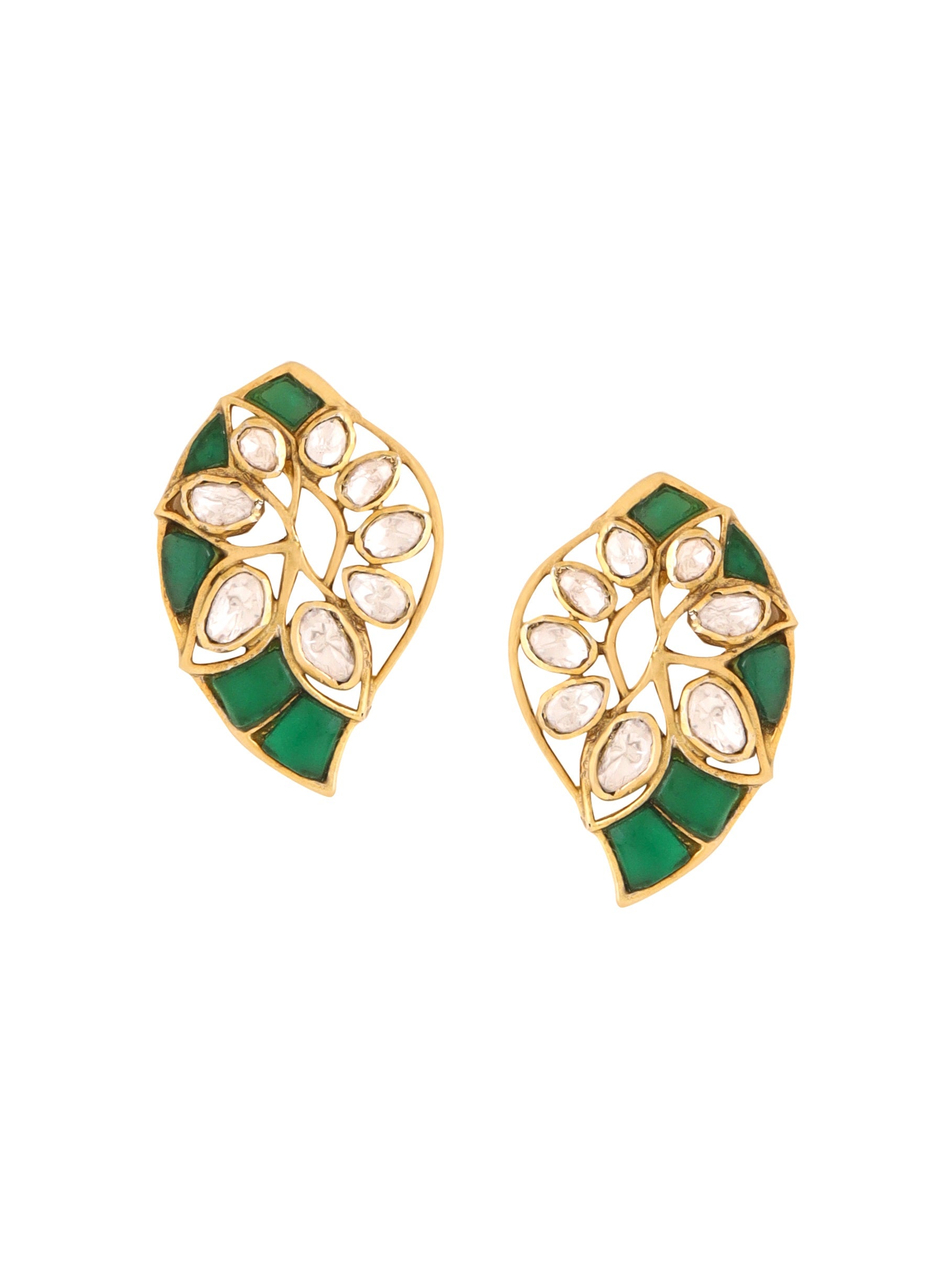 Abstract Green Talfe Fusion Earrings