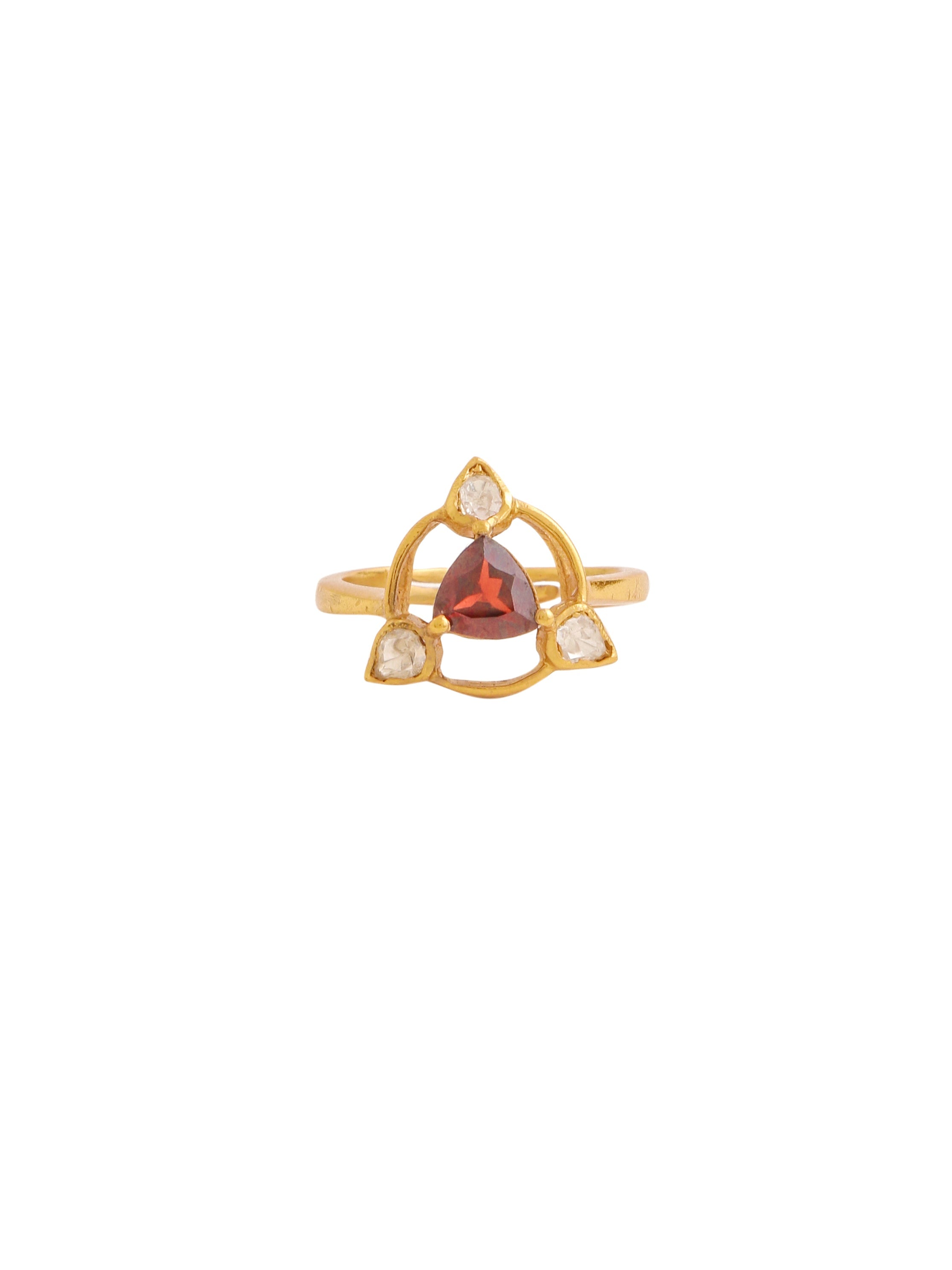 Regal Garnet Mughal Ring